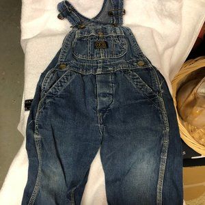 Vintage 1970 Denim Overalls Sanforized childs